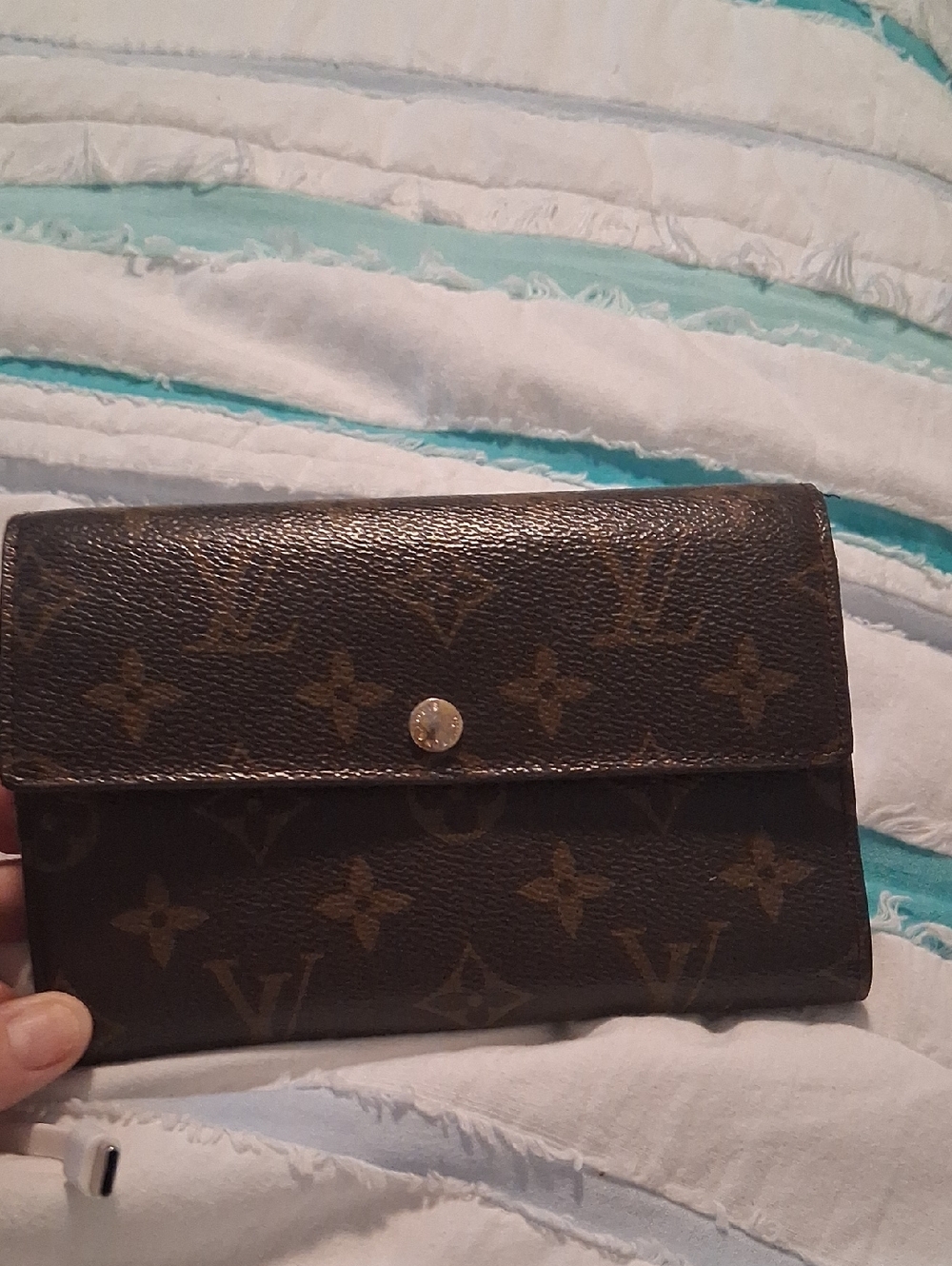 Brown Monogram Snap Wallet Firm Price